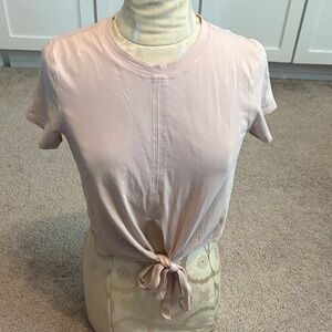lululemon athletica Light Pink Tie-Front Tee